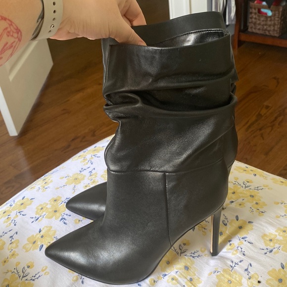 Nine West Jenn Leather Black Booties - Picture 5 of 10